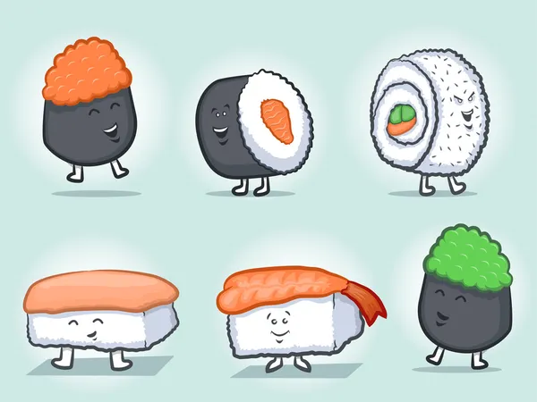 Ilustración de sushi — Vector de stock