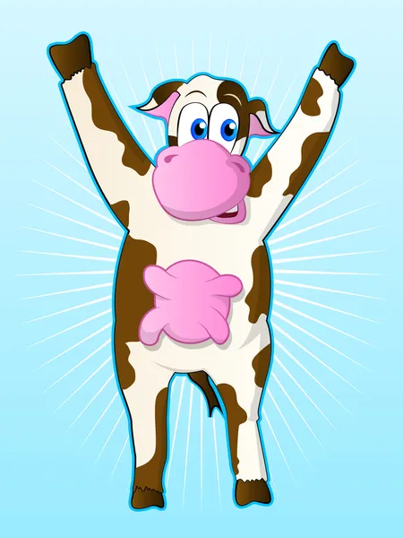 Personaje de dibujos animados vaca — Vector de stock