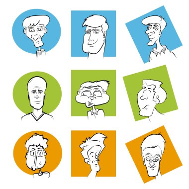 karikatür yüze resim serisi