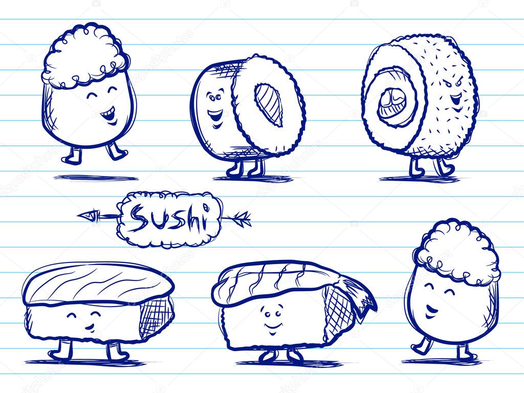 Sushi Doodles Set