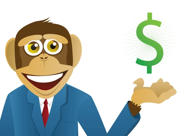 Monkey business en Financiën — Stockvector