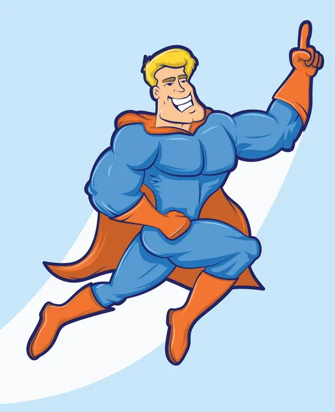 Super héroe de dibujos animados — Archivo Imágenes Vectoriales