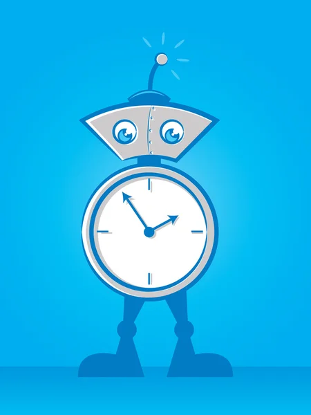 Reloj de robot — Vector de stock