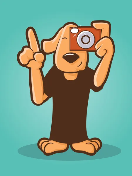 Fotógrafo de perro — Vector de stock