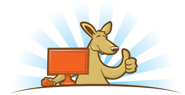 Bilgi işlem kanguru — Stok Vektör