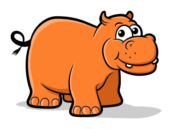 Desenhos animados de Hippo — Vetor de Stock