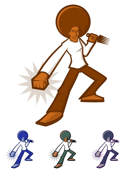 Afro hombre — Archivo Imágenes Vectoriales