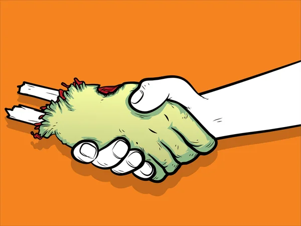 Zombie handshake — Stockový vektor