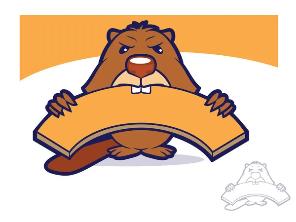 Beaver mascotte — Stockvector