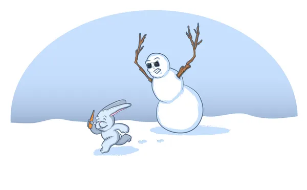 Bonhomme de neige de Noël dessin animé Graphismes Vectoriels