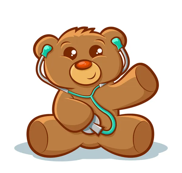 Arts teddy bear — Stockvector