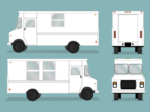 Voedsel vrachtwagen sjabloon — Stockvector