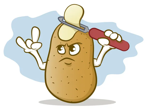 Potato Skin Head — Stock Vector