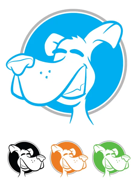 Iconos de cara de perro — Vector de stock