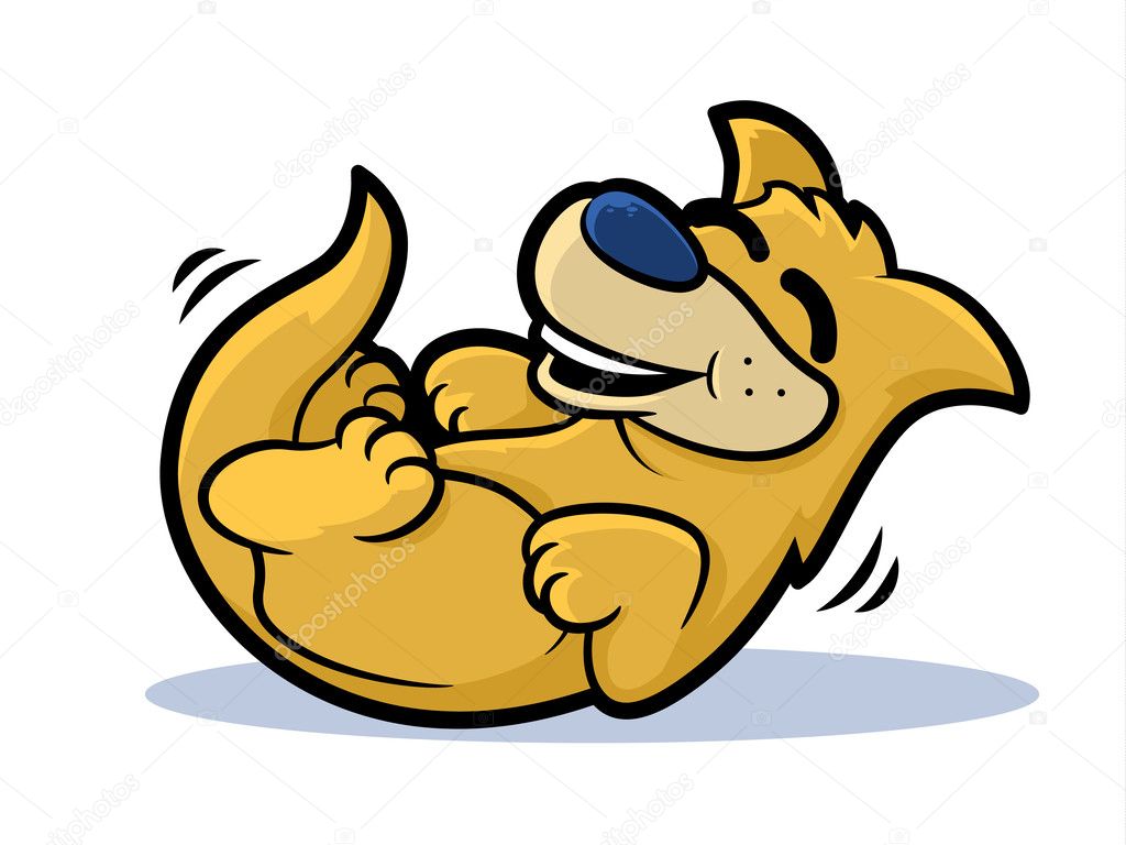 Laughing Dog — Stock Vector © gleighly #47021157