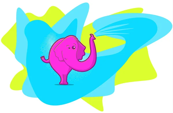 Pink Elephant — Stock Vector