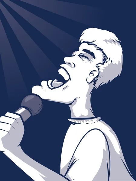 唱歌的插图 — ストックベクタ
