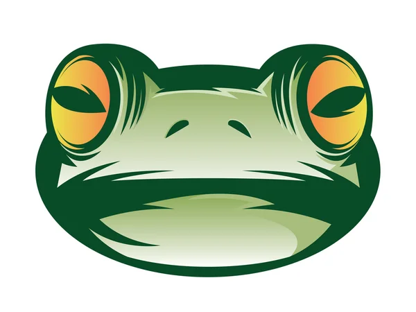 Visage de grenouille — Image vectorielle