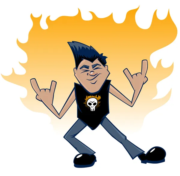 Rocker cartoon Vectorbeelden