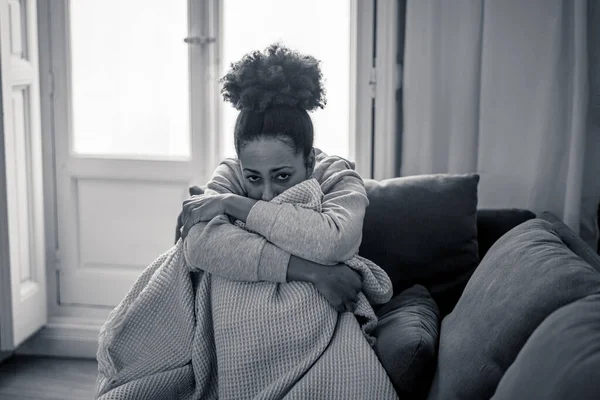 Muda Hancur African Tertekan Amerika Wanita Menangis Merasa Sedih Terluka Stok Foto Bebas Royalti