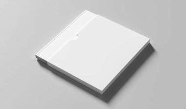 Slipcase book mock up isolated on white background. 3D illustration. 
