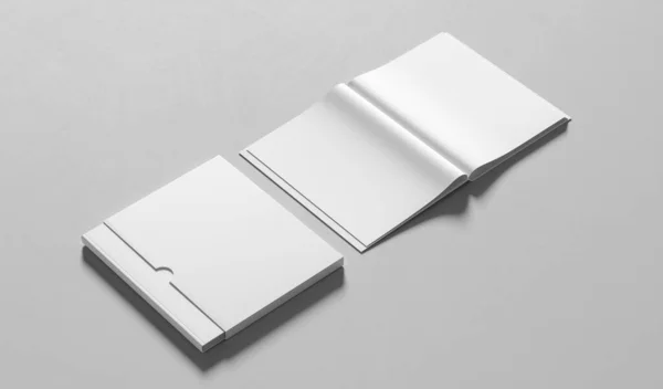 Slipcase Βιβλίο Mock Απομονώνονται Λευκό Φόντο Απεικόνιση — Φωτογραφία Αρχείου
