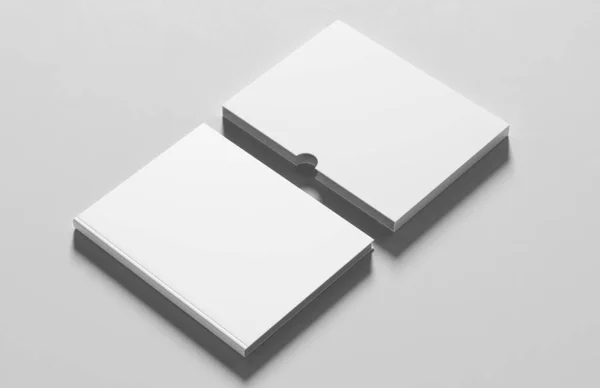 Slipcase Βιβλίο Mock Απομονώνονται Λευκό Φόντο Απεικόνιση — Φωτογραφία Αρχείου