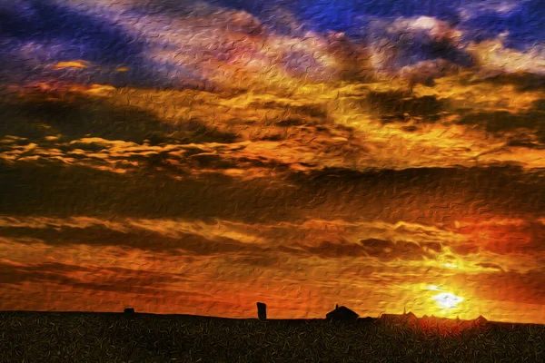 Bunte Wolken Himmel Bei Sonnenaufgang Die Eine Erstaunliche Landschaft Der — Stockfoto