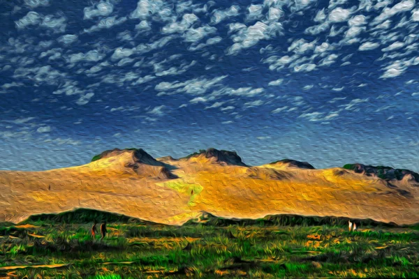Dünenlandschaft Mit Unterholz Einem Sonnigen Tag Tropischen Strand Von Itaunas — Stockfoto