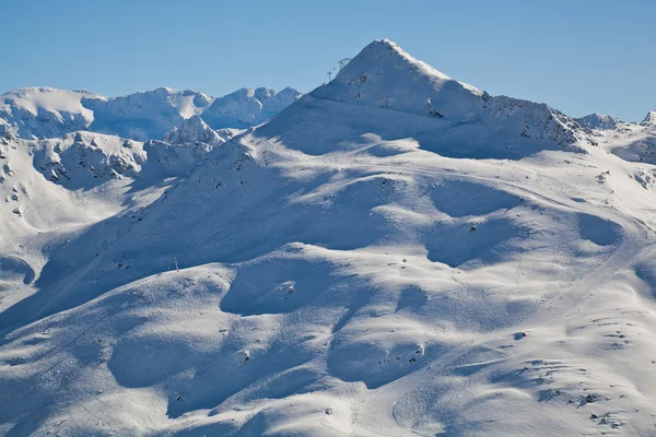 Franse Alpen bergwegen Rechtenvrije Stockfoto's