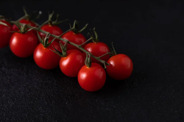 Close Cherry Tomatoes Dark Background — 스톡 사진