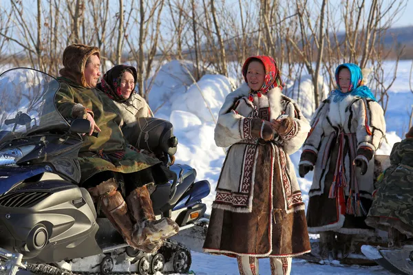 Аборигени північній частині Сибіру — стокове фото