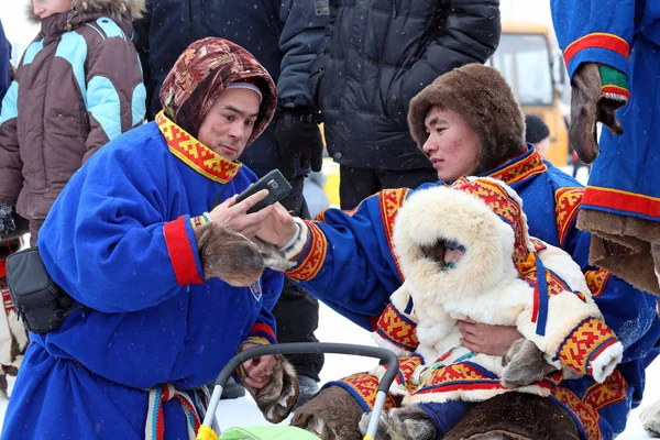 Reindeer breeders of Siberia — Stock Photo, Image