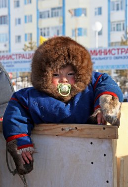 Little aboriginal of Siberia clipart