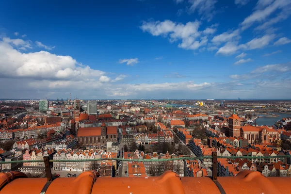 Veduta aerea della città vecchia di Danzica . — Foto Stock