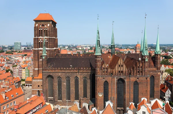 Cattedrale nel centro storico di Danzica, Polonia — Foto Stock