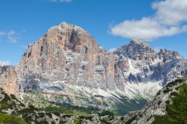 Rocky dağ manzarası, Dolomitler, İtalya