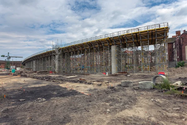 Sitio de construcción de paso elevado. Gdansk - Polonia . —  Fotos de Stock