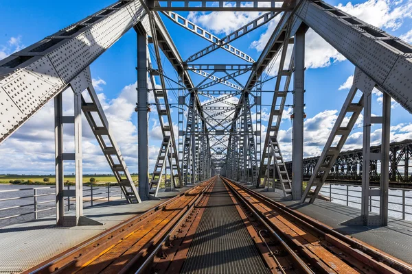 Historical railway bridge in Tczew, Poland — Stock Photo, Image