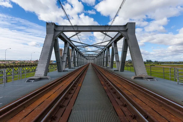 Historical railway bridge in Tczew, Poland — Stock Photo, Image