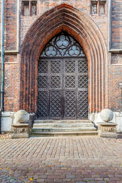 L'entrée de la cathédrale médiévale — Photo