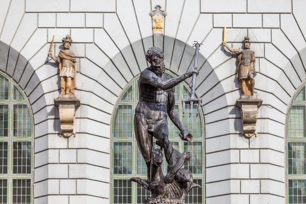 Neptunbrunnen - die Altstadt von Danzig, Polen — Stockfoto