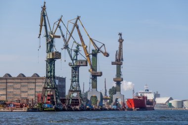 Gdansk - görünüm endüstriyel Tersanesi