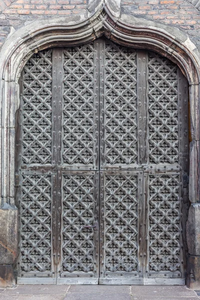 Decorated entrance to the church — Stock Photo, Image