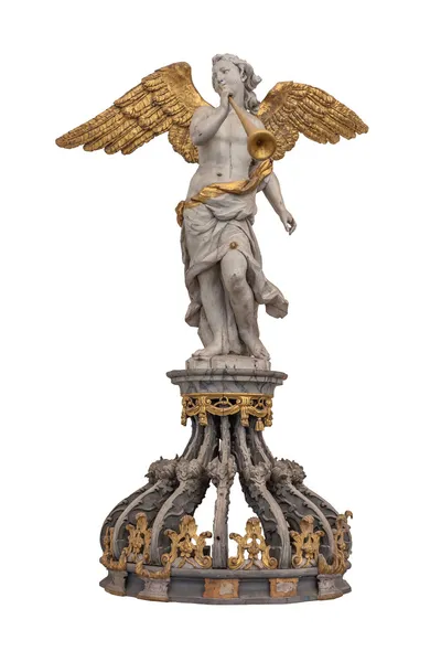 ahşap - Angel üzerinde beyaz izole