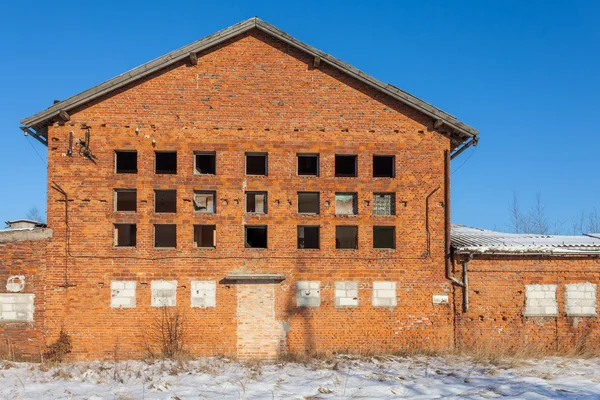 De ruïnes van de baksteen fabriek - Polen — Stockfoto