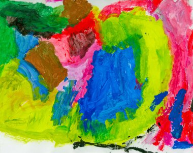 soyut el sulu boya boyalı