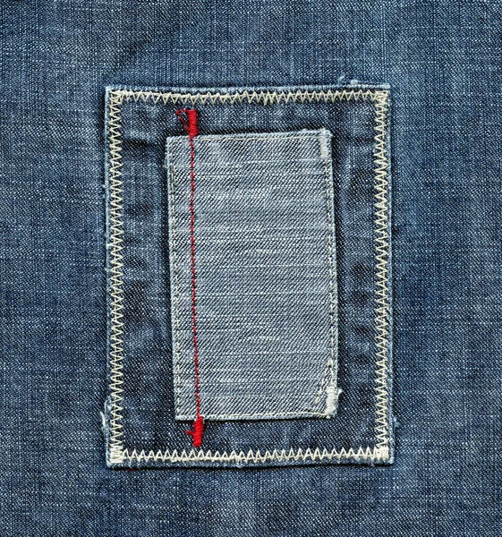 Prázdné džíny popisek — Stock fotografie