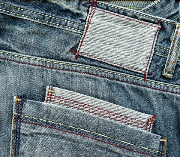 Blank jeans label — Stock Photo, Image