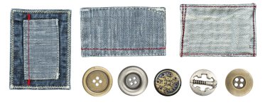 Jeans etiket ve düğme